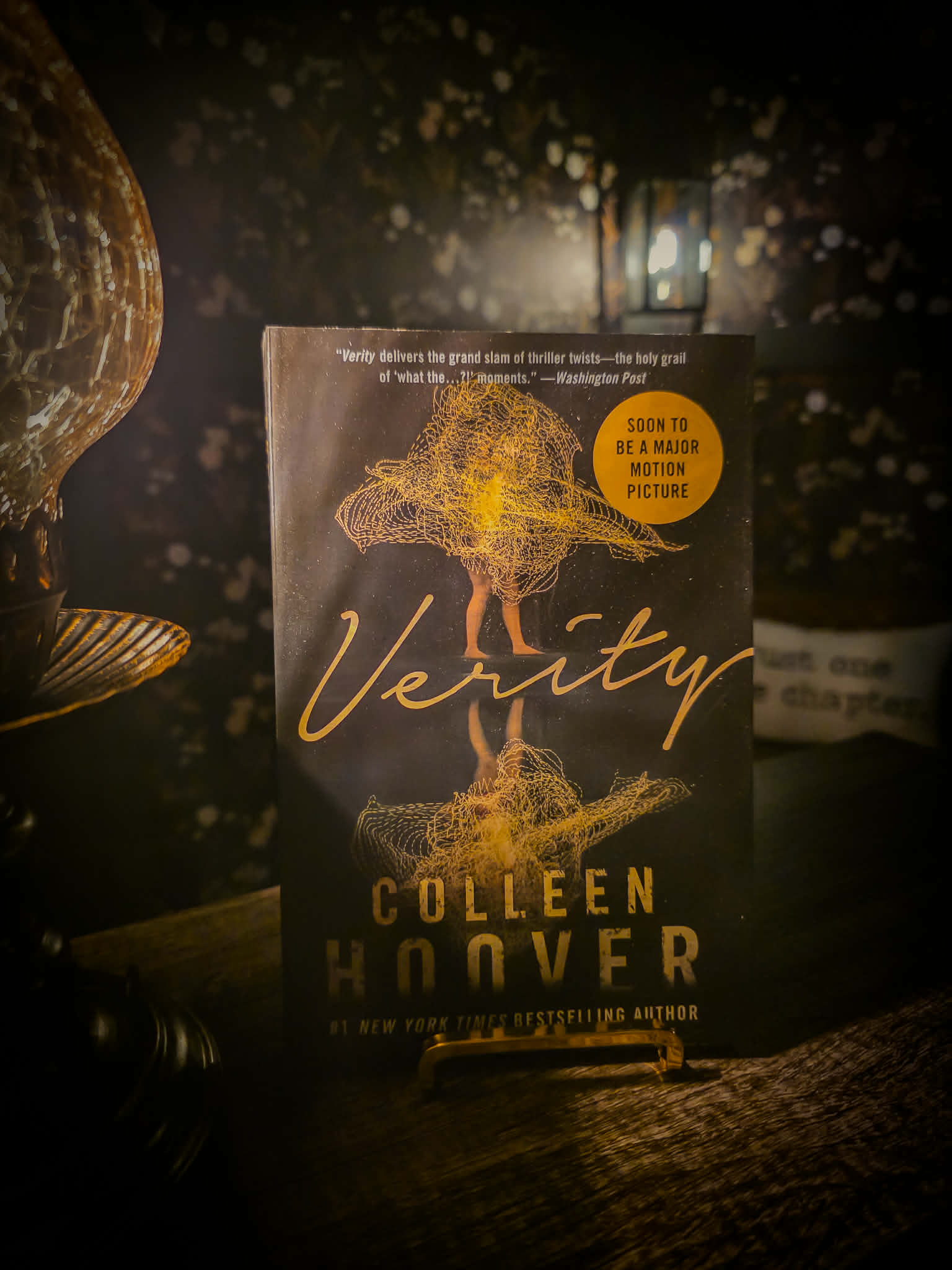 Verity by Colleen Hoover — Thriller novel on display at The Ledger & Lamp mobile bookstore in Florida